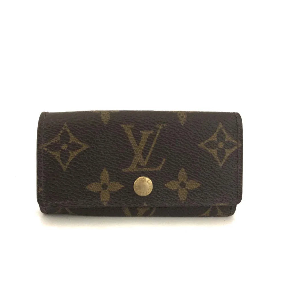 $345 Louis Vuitton Monogram Multicles 4 Ring Key Case Brown TH0060