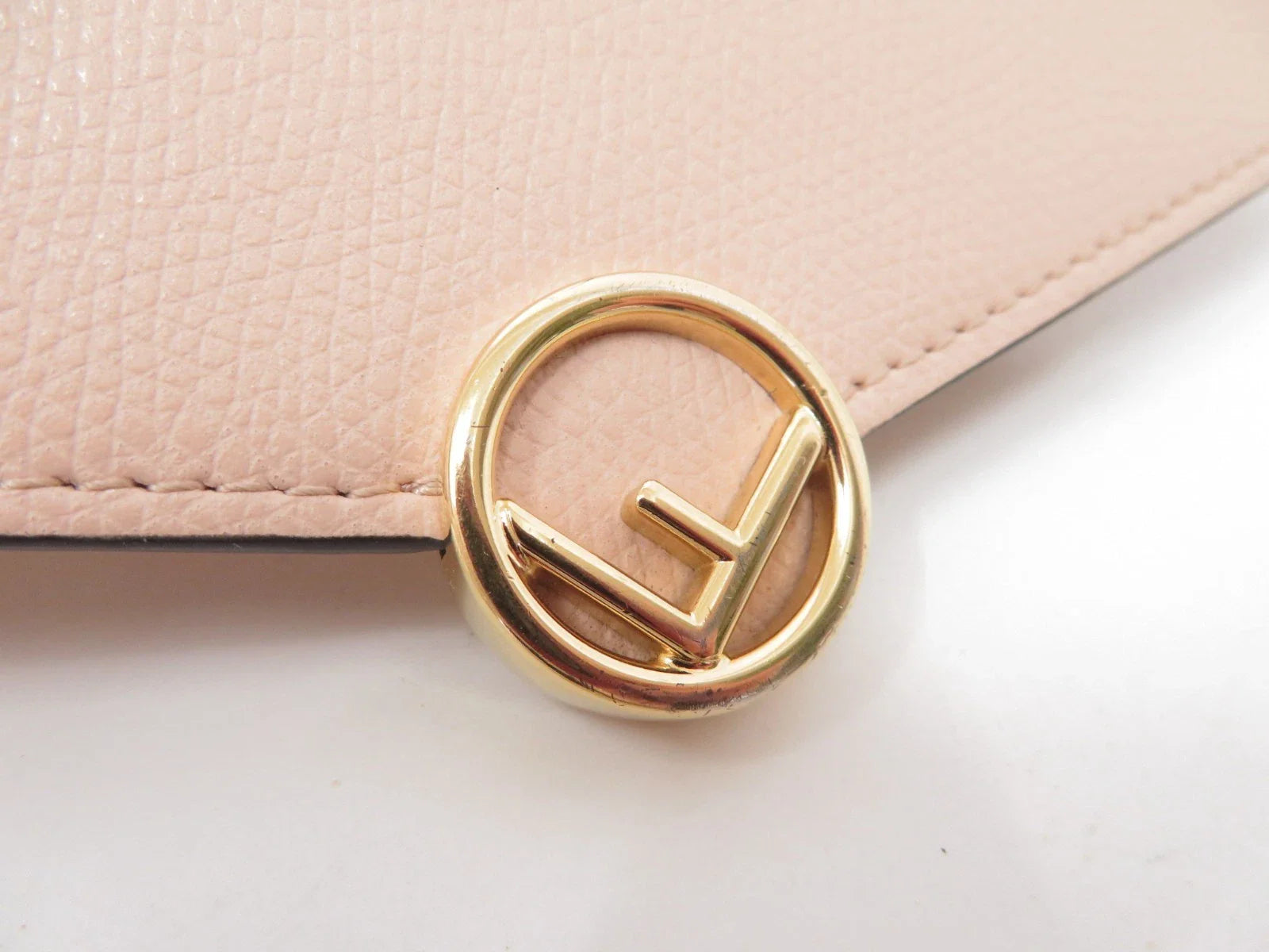 FENDI F is Leather Bifold Long Wallet