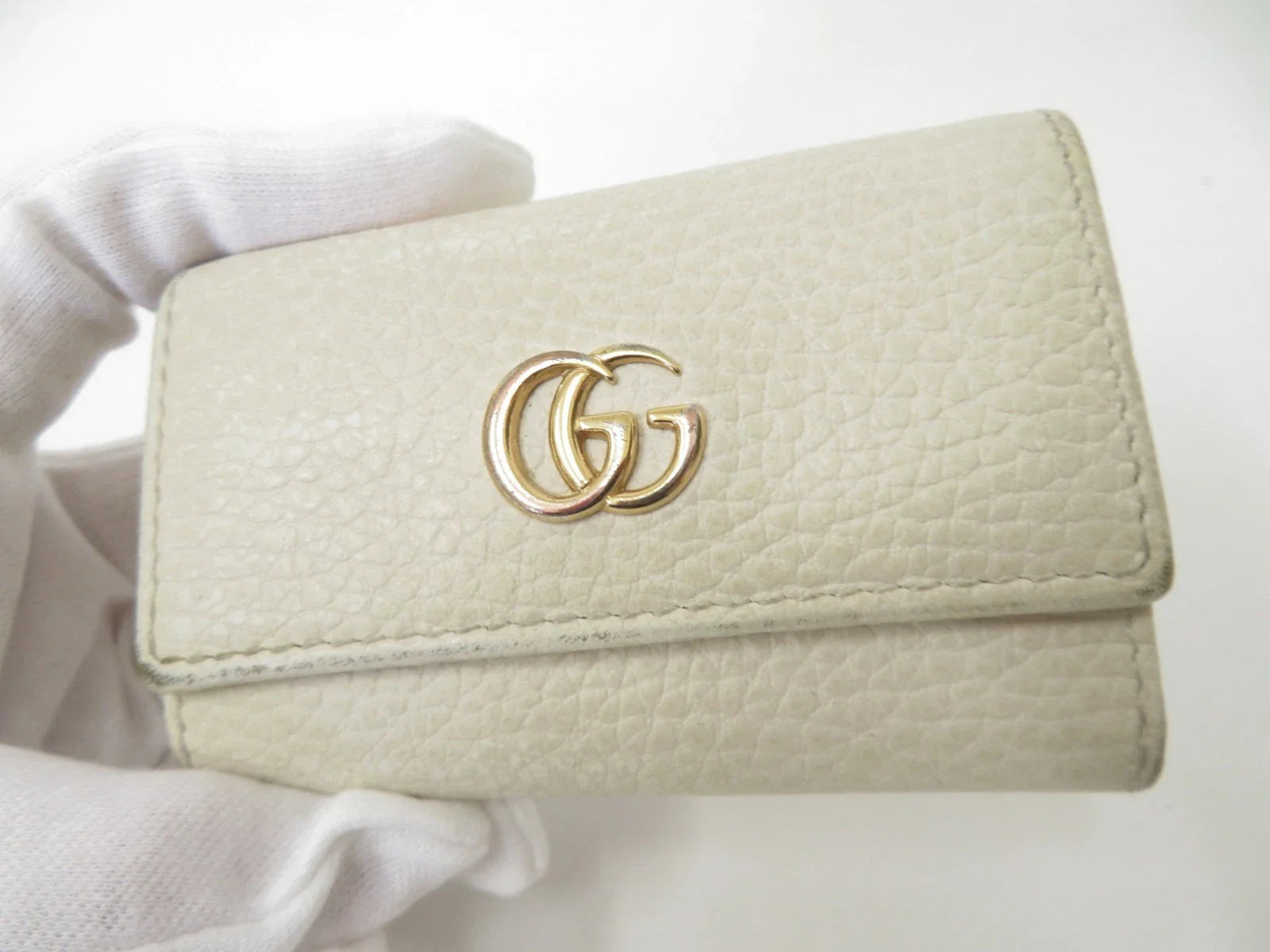 GUCCI GG Marmont Leather 6 Ring Key Case