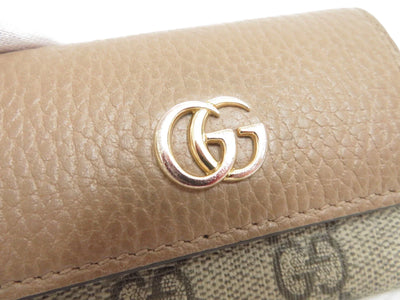 GUCCI GG Marmont Leather 6 Ring Key Case