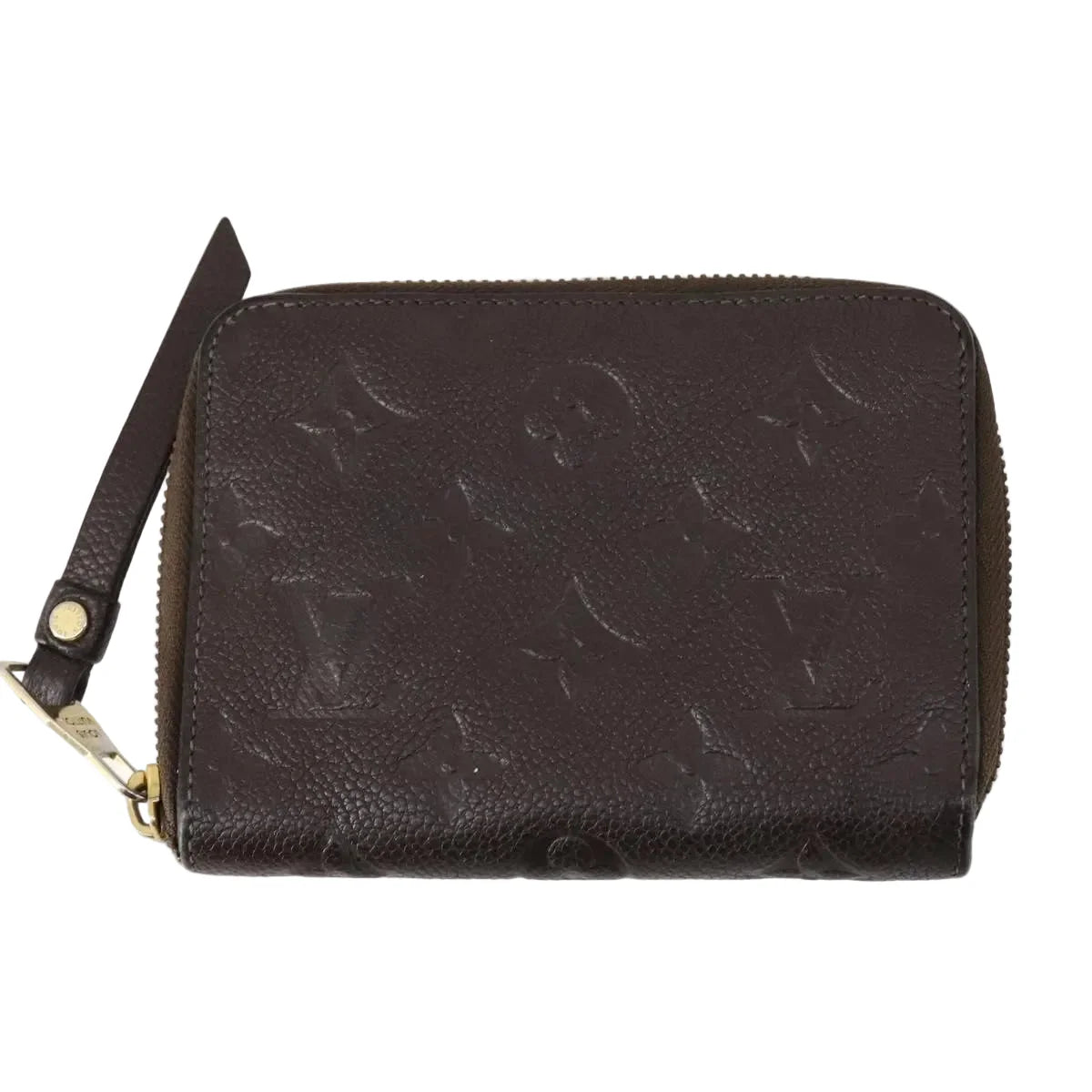 $820 Louis Vuitton Terre Monogram Empreinte Leather Secret Compact Wallet
