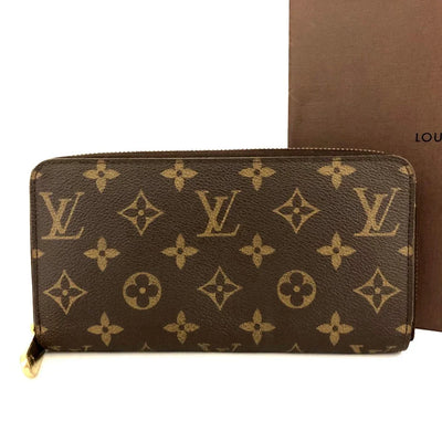 PRE-ORDER Louis Vuitton Monogram Zippy Zip Around Long Wallet Purse Brown CA0128