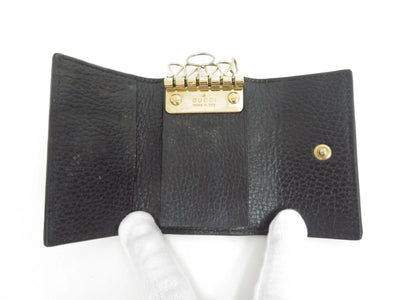 GUCCI GG Marmont Leather 6 Ring Key Case