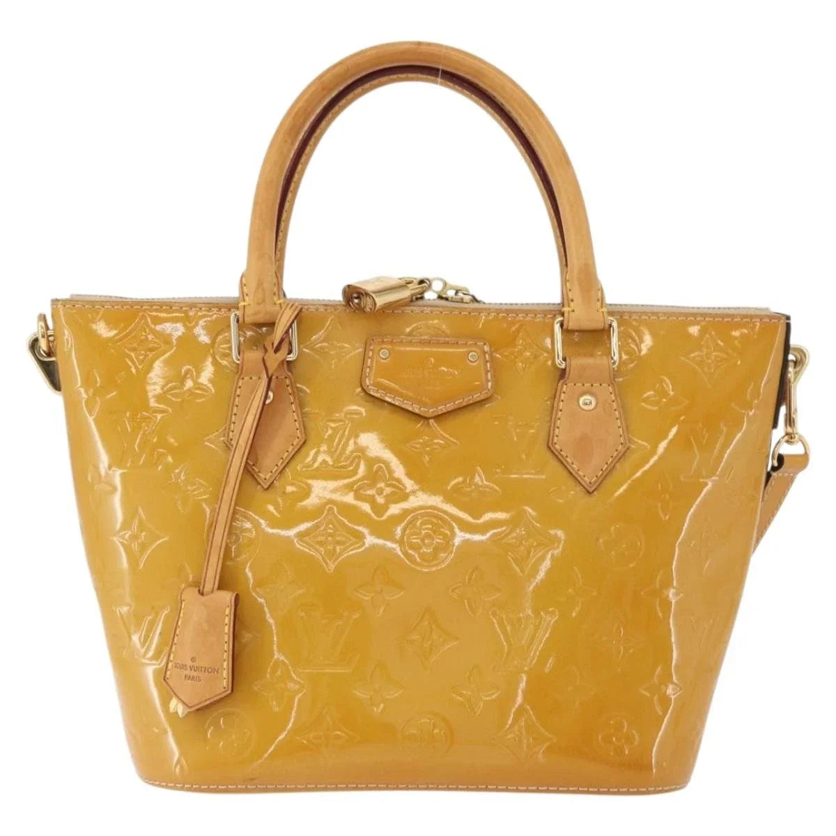 $1560 2014 LOUIS VUITTON Vernis Montebello PM Dune DR2194