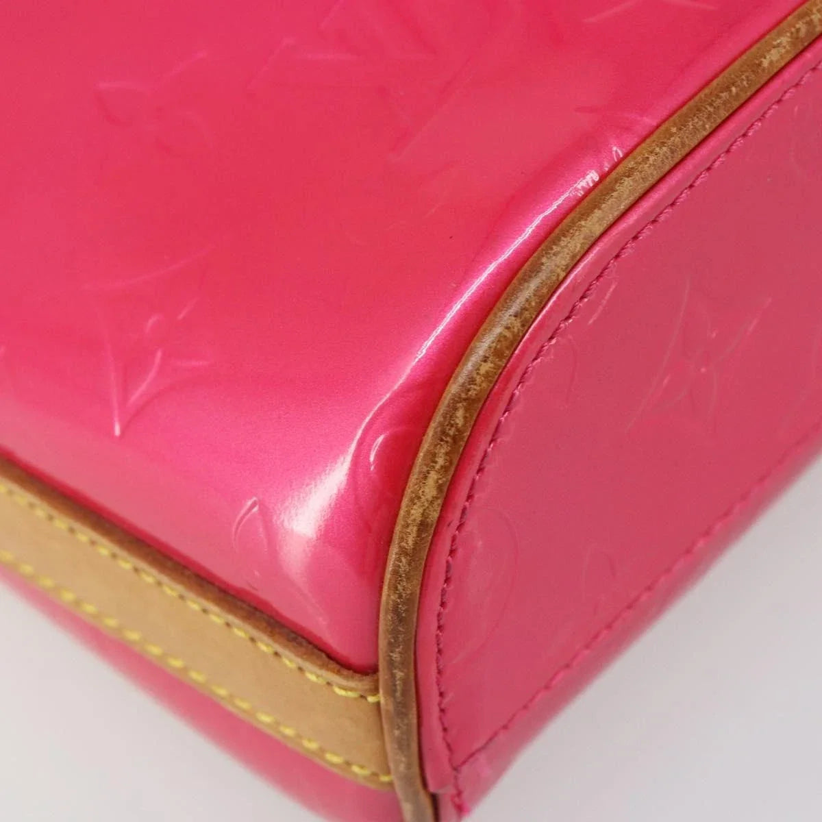 $995 2003 Louis Vuitton Fuchsia Monogram Vernis Vertical Sullivan Bag CE0013