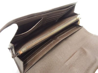 LOUIS VUITTON Damier Ebene Sistina Long Wallet CA2150