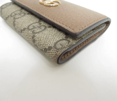 GUCCI GG Marmont Leather 6 Ring Key Case