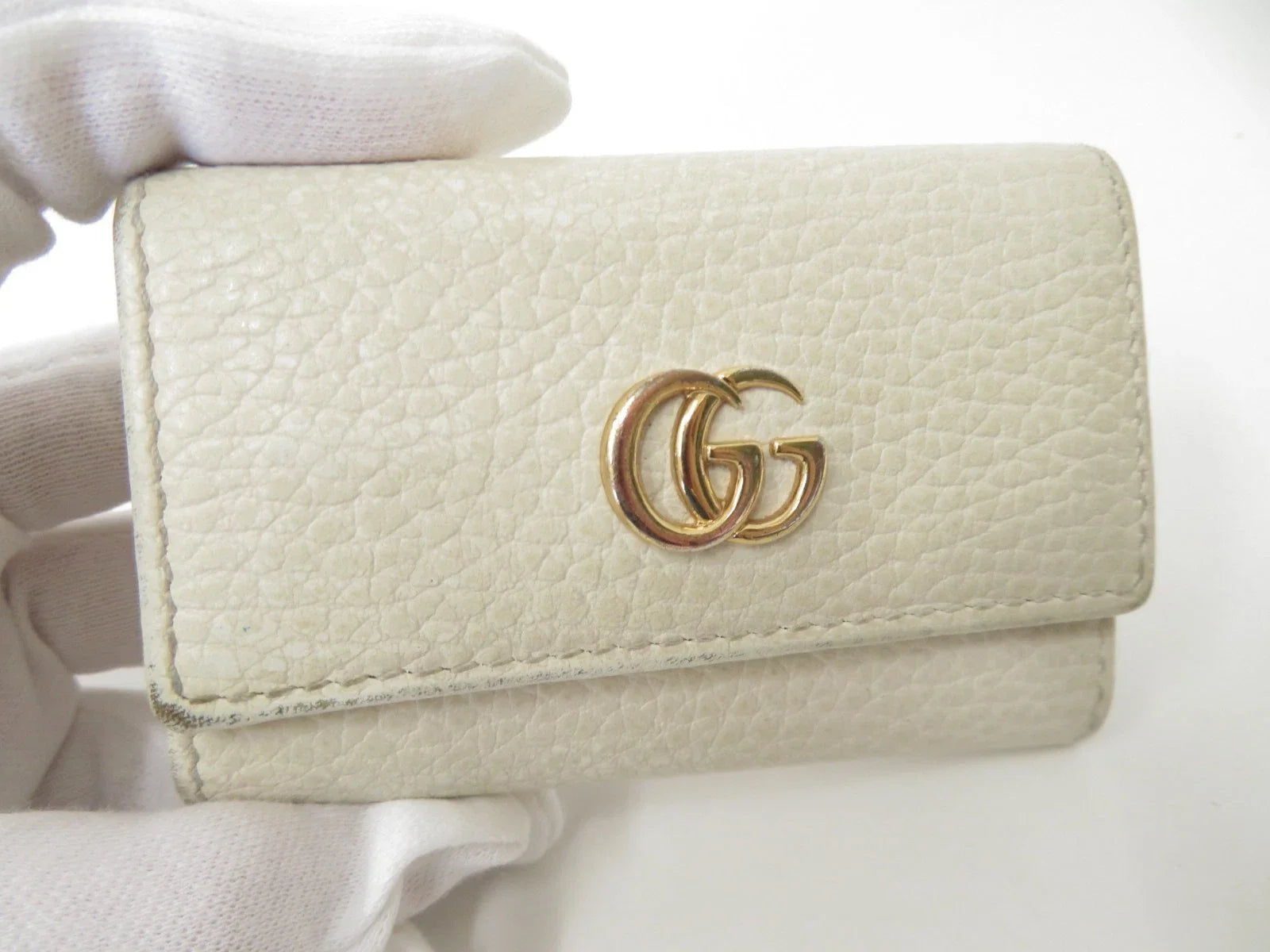 GUCCI GG Marmont Leather 6 Ring Key Case