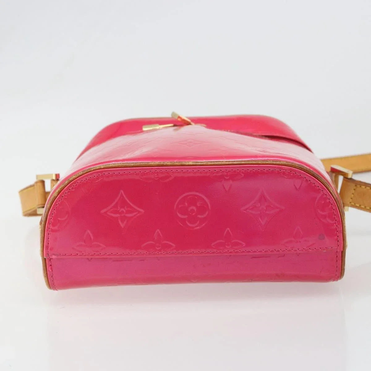 $995 2003 Louis Vuitton Fuchsia Monogram Vernis Vertical Sullivan Bag CE0013