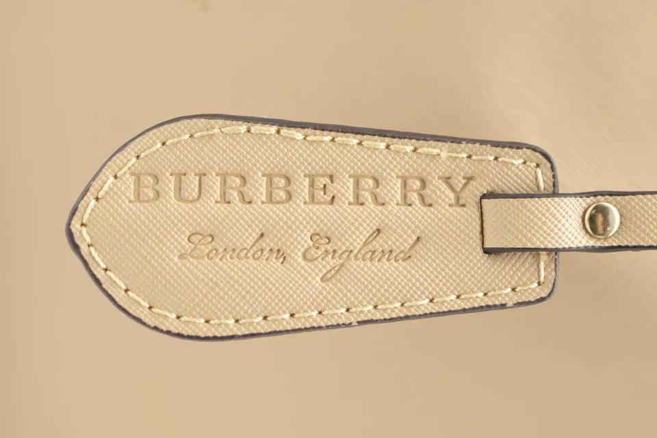 PRE-ORDER  Burberry  Grainy Calfskin Haymarket Check Medium Reversible Tote Camel