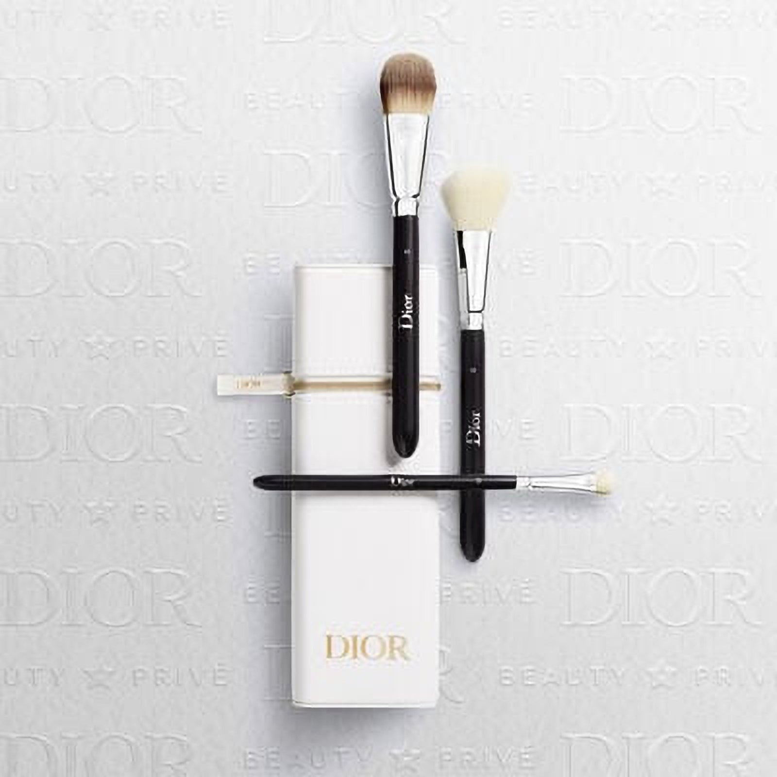 Dior Silver Welcome Gift GWP Makeup Brush Container