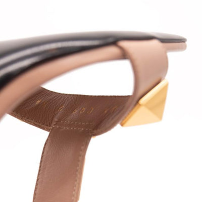 NEW Valentino Beige Roman Stud T-strap Sandal Eu 36 Pumps
