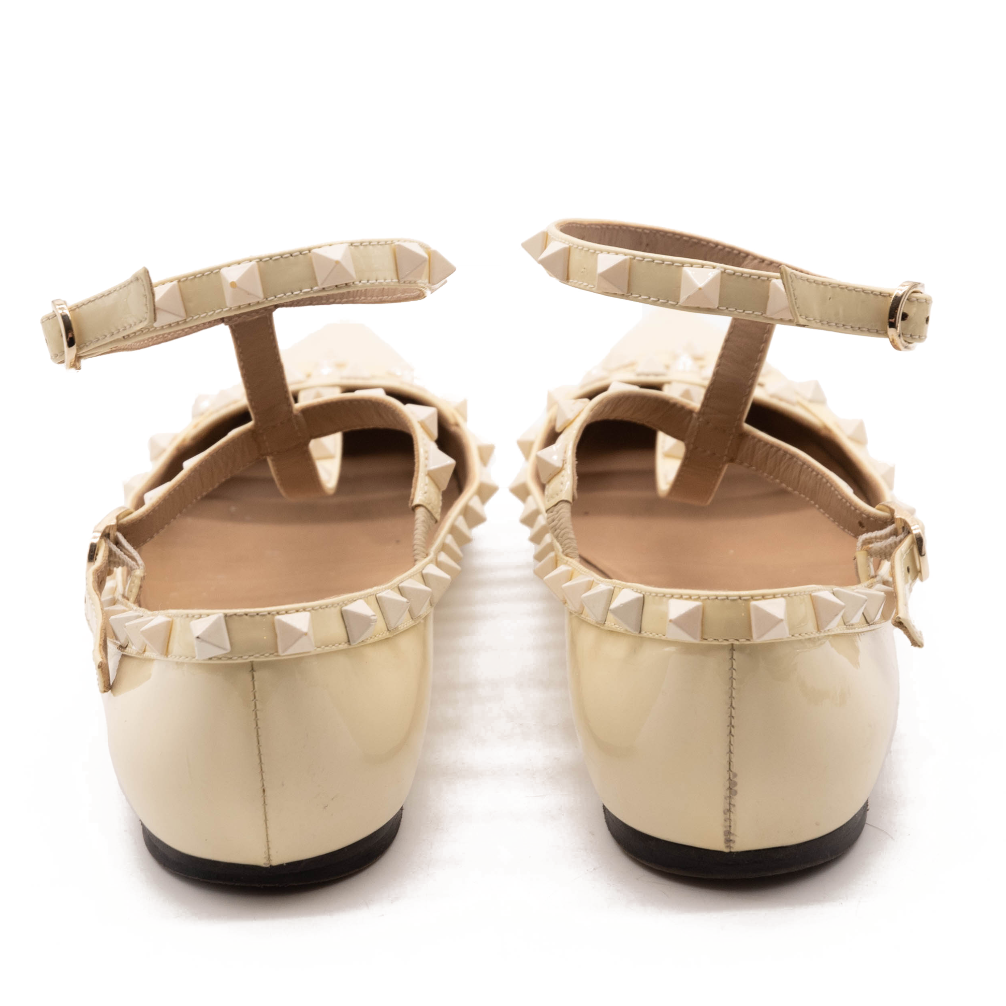 Valentino rockstud caged sales patent ballerina flat