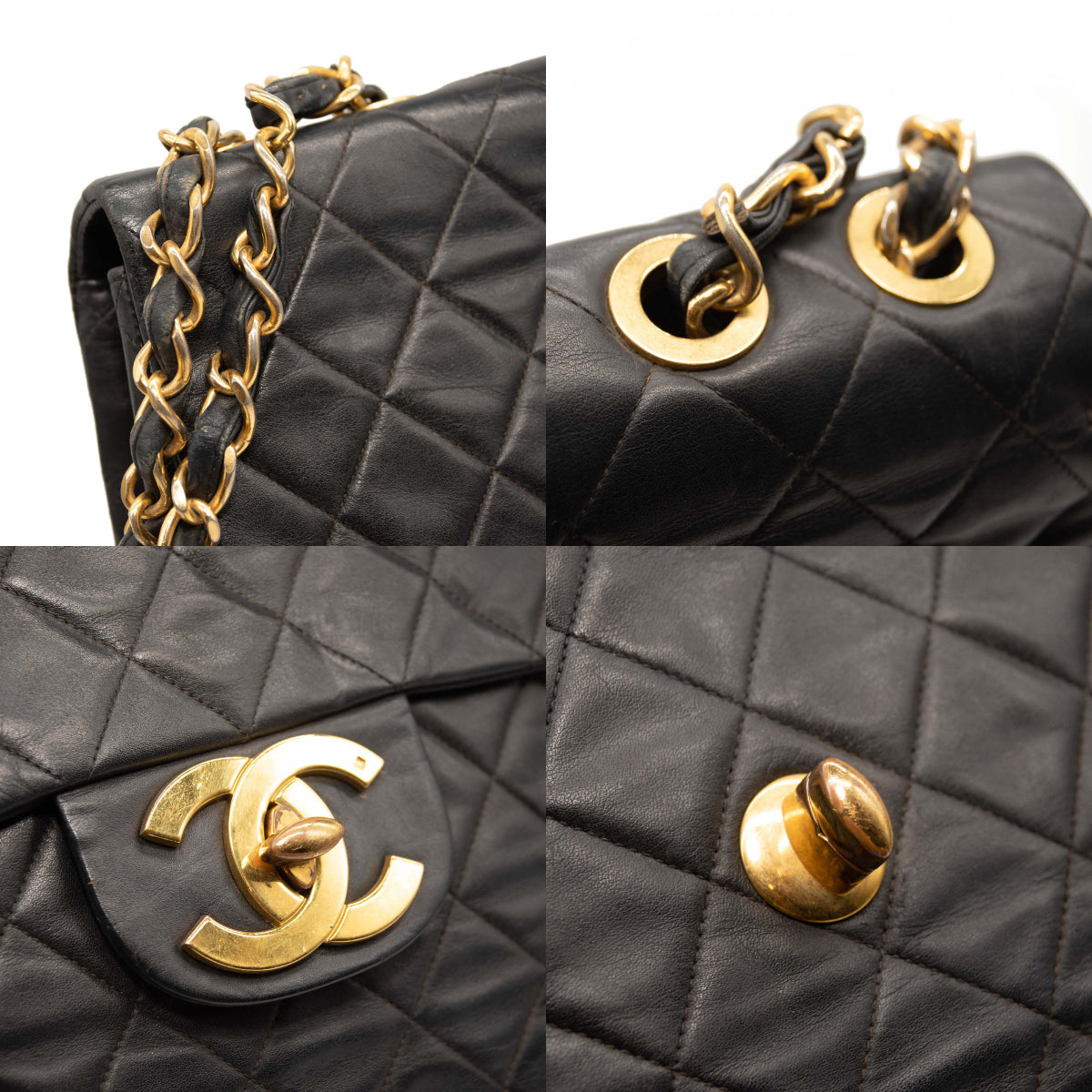 Chanel Lambskin Quilted XL Jumbo Single Flap Black