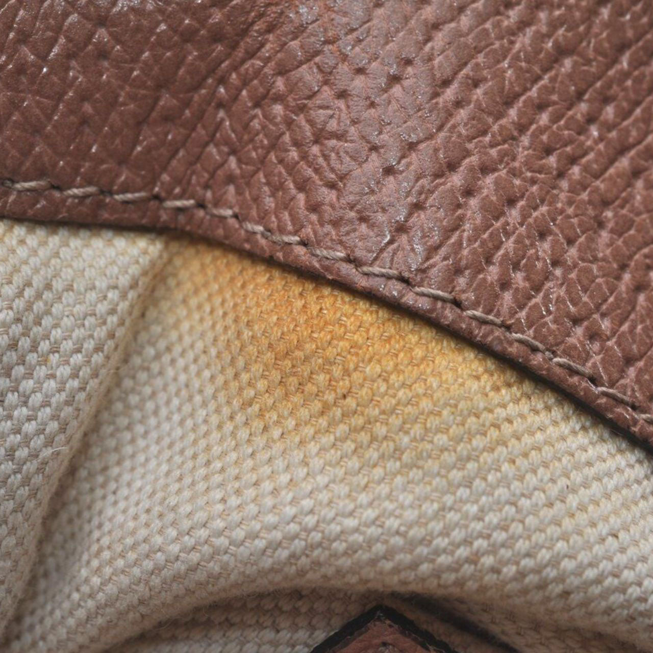 GUCCI Monogram Textured Calfskin Medium Bree Foldover Tote Beige Ebony Nocciola