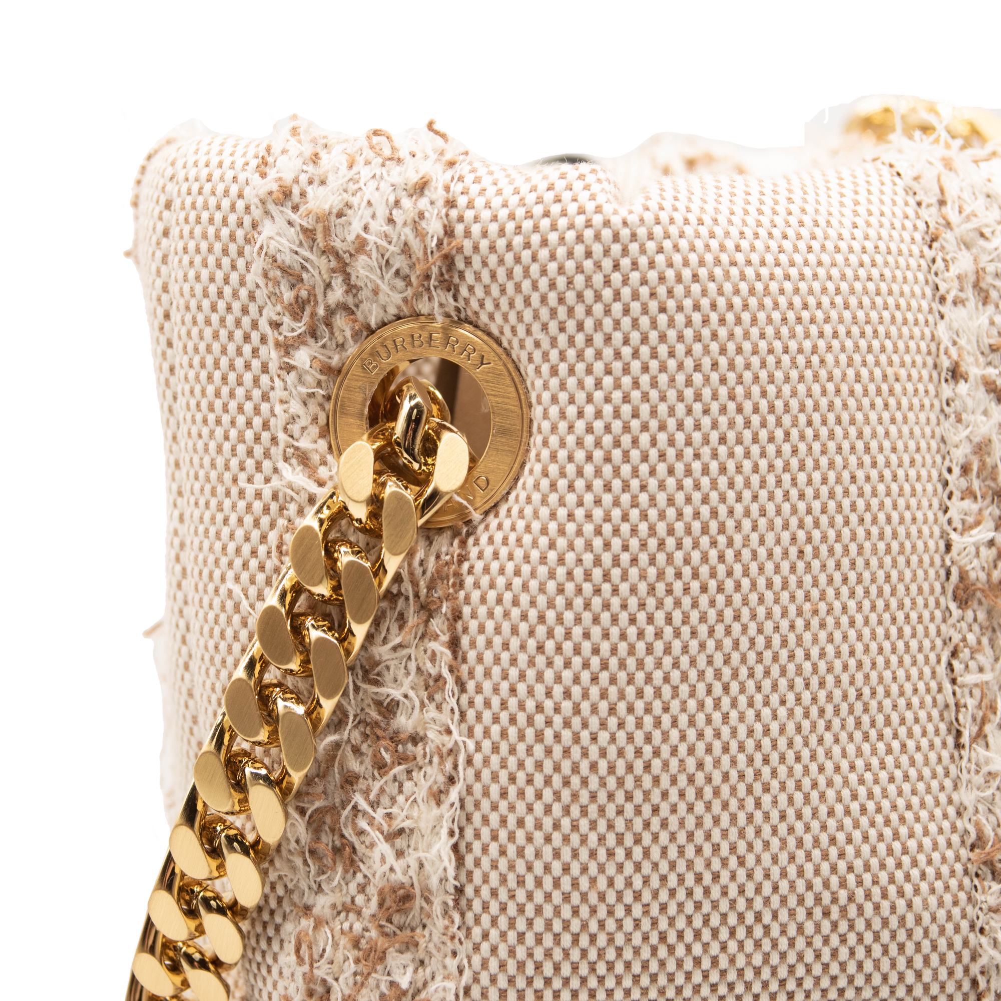 Burberry Small Lola Needle Punch Embroidered Canvas Bucket