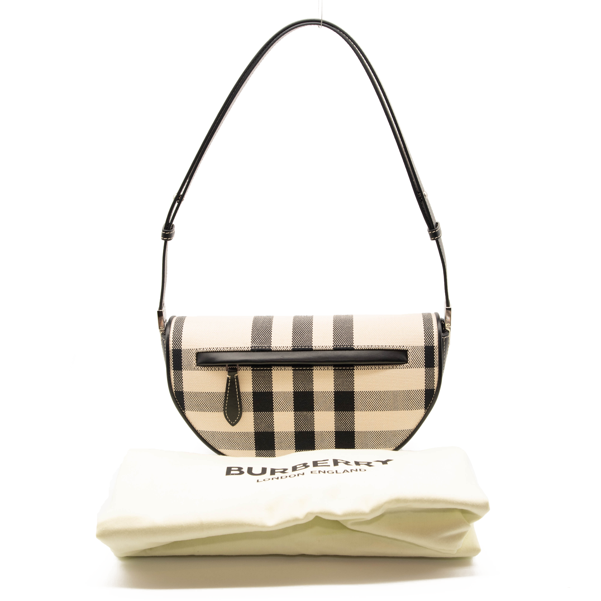 Burberry Olympia Check Canvas Shoulder Bag - MyDesignerly