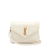 Saint Laurent Toy Loulou White Quilted Crossbody