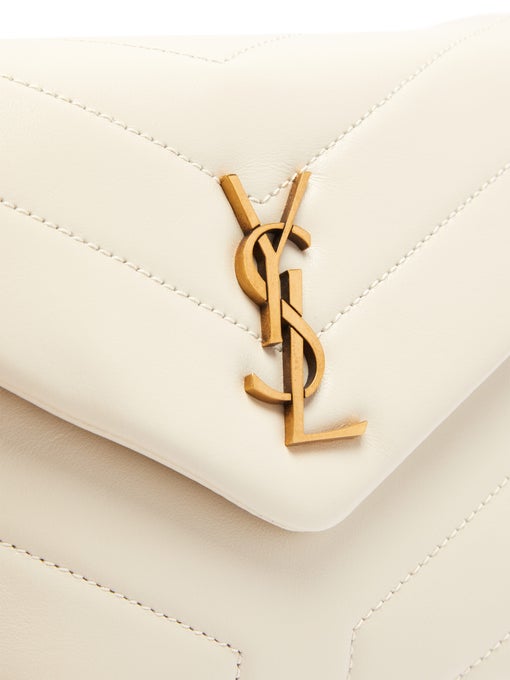 Saint Laurent Toy Loulou White Quilted Crossbody