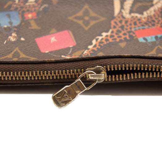 LOUIS VUITTON Monogram Giraffe Mini Pochette Accessoires Clutch Wallet  Wristlet