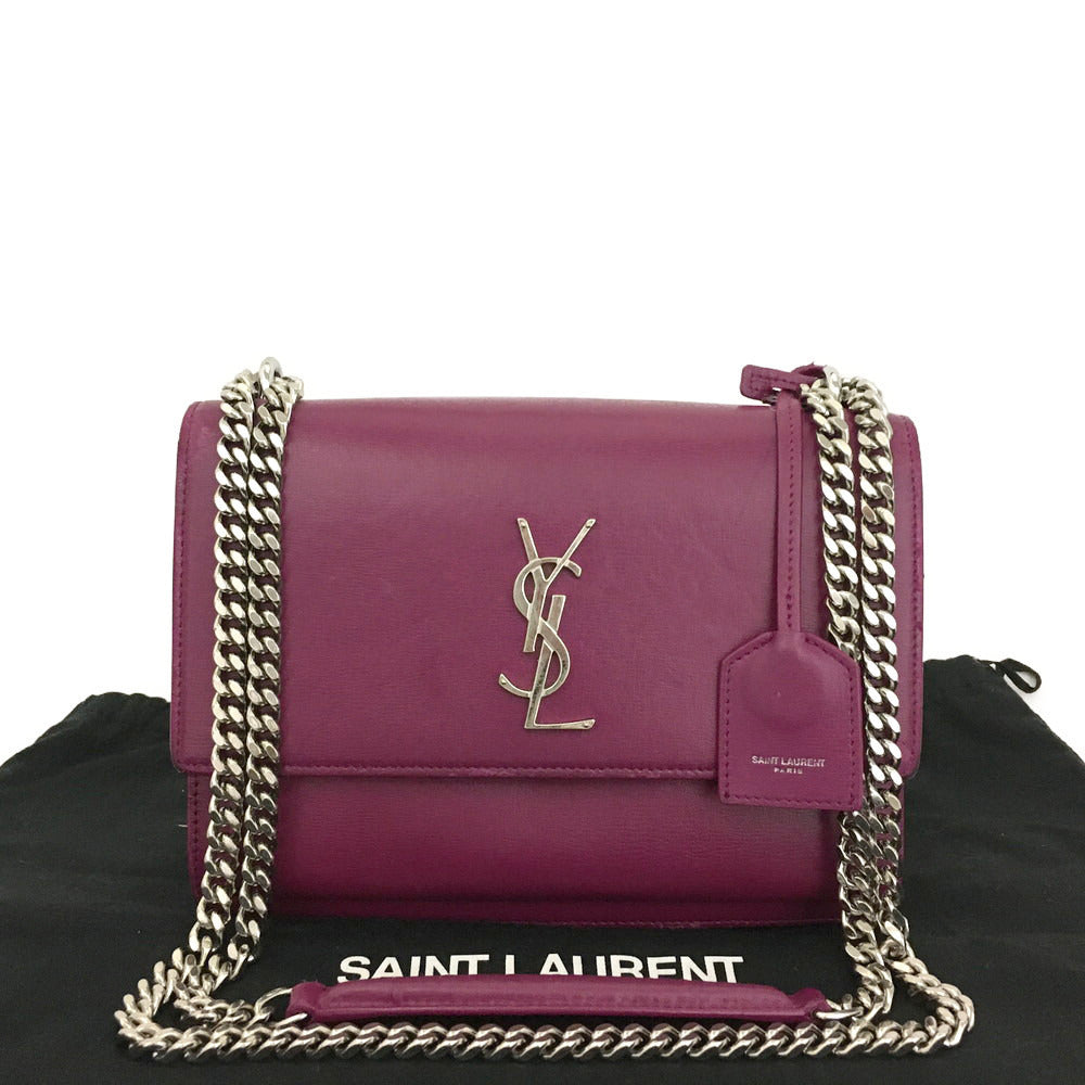 Saint Laurent Calfskin Medium Monogram Sunset Purple