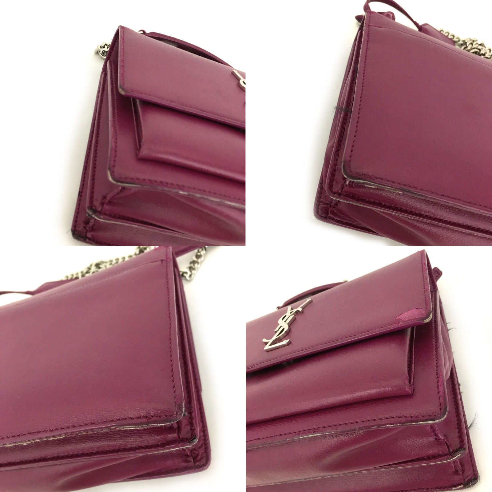 Saint Laurent Calfskin Medium Monogram Sunset Purple