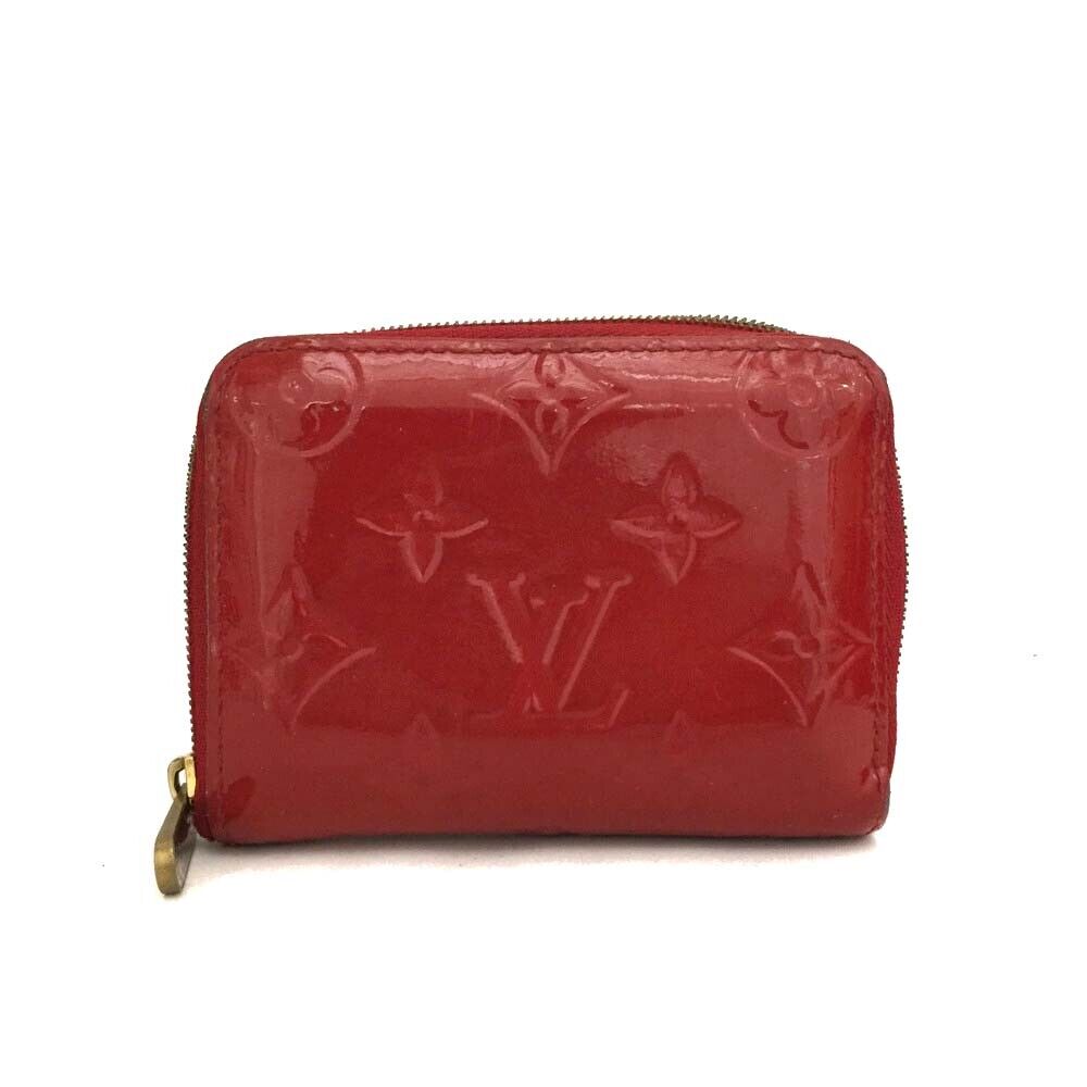 USED LOUIS VUITTON Vernis Zippy Coin Purse Wallet Red