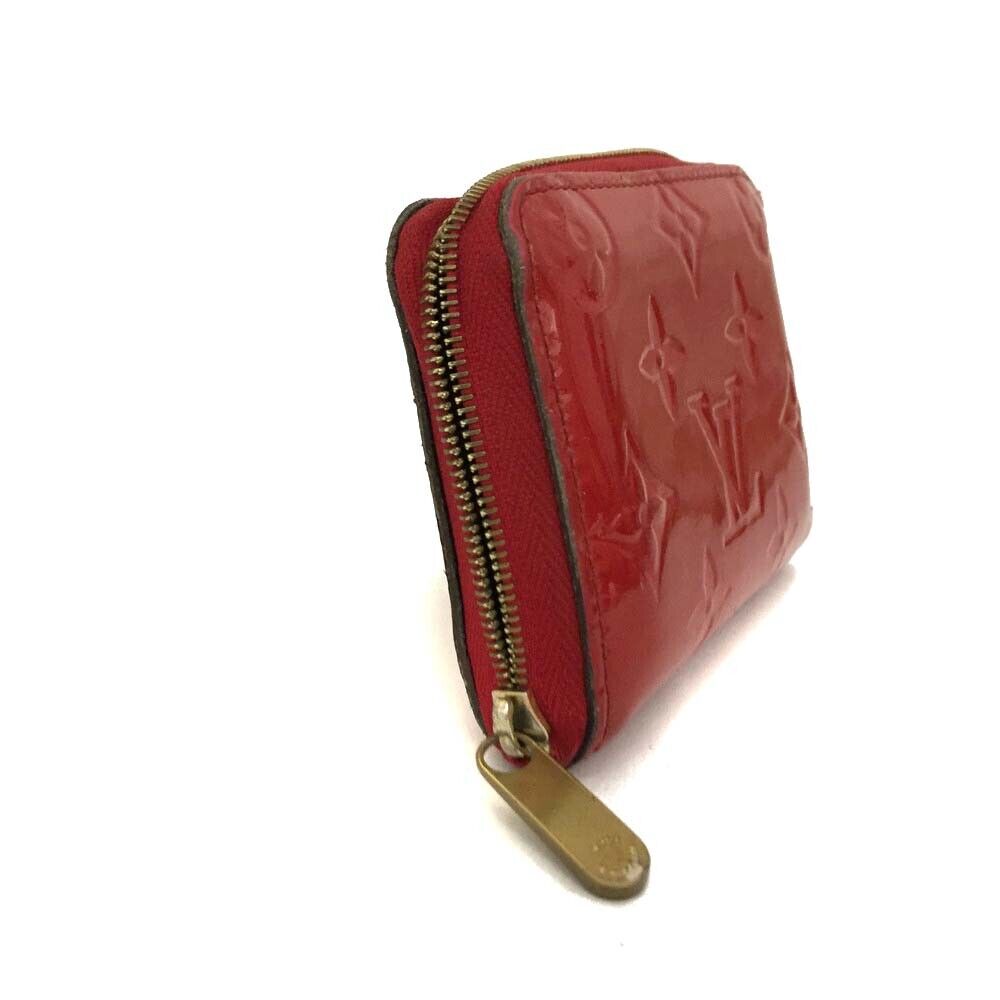 USED LOUIS VUITTON Vernis Zippy Coin Purse Wallet Red