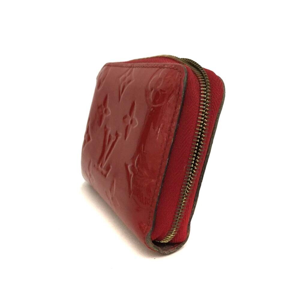 USED LOUIS VUITTON Vernis Zippy Coin Purse Wallet Red