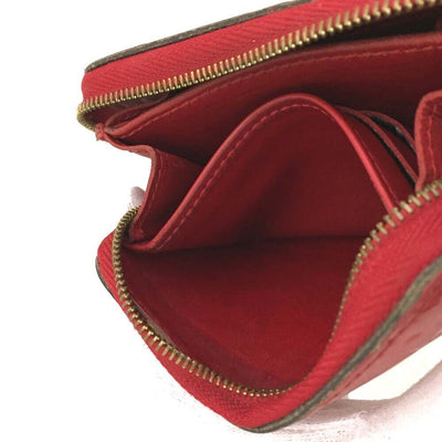 USED LOUIS VUITTON Vernis Zippy Coin Purse Wallet Red