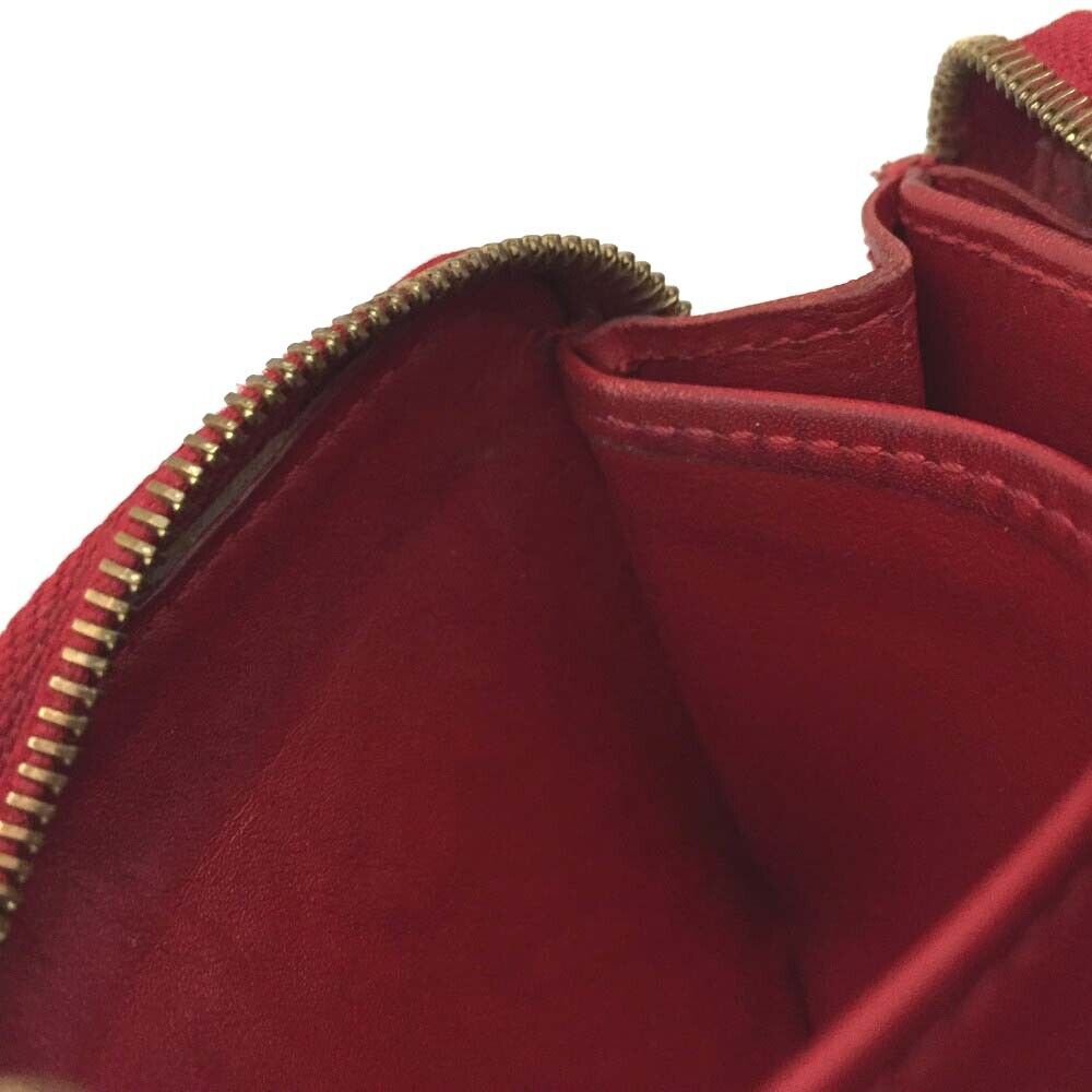 USED LOUIS VUITTON Vernis Zippy Coin Purse Wallet Red