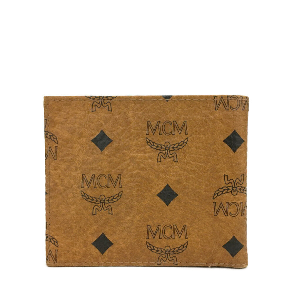 MCM Brown Bifold Wallet Men Visetos