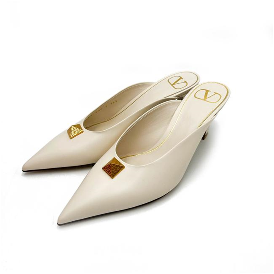 Valentino Roman Stud Pointed Toe Mule
