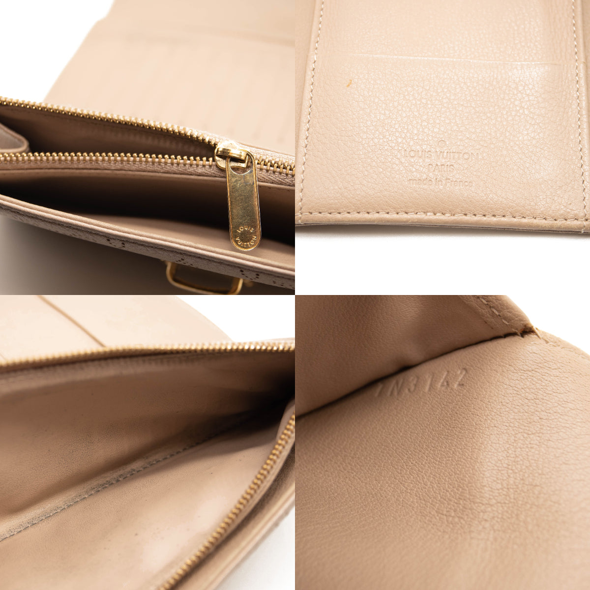 Louis Vuitton Mahina Leather Amelia Wallet - Neutrals Wallets