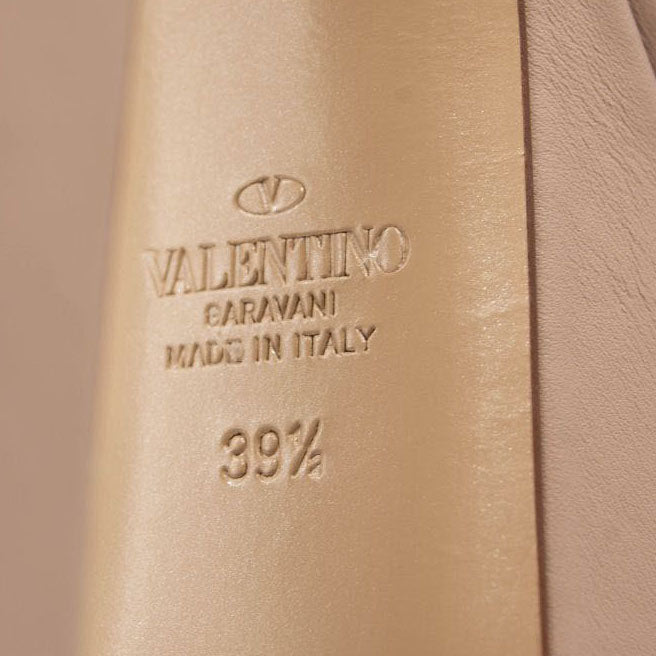 Valentino Rockstud Platform Heels Poudre Taupe Nude Mauve