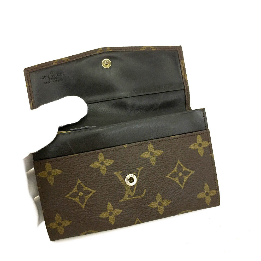 USED Louis Vuitton Monogram Porte-Monnaie Billets Tresor Wallet