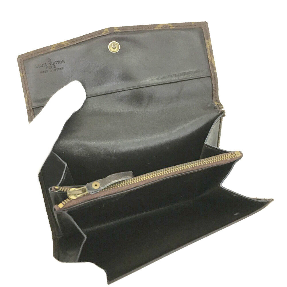 USED Louis Vuitton Monogram Porte-Monnaie Billets Tresor Wallet