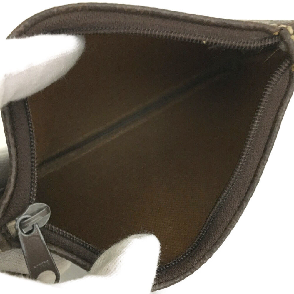 CELINE Triumph PVC Cosmetic Pouch Bag with Chain Wristlet