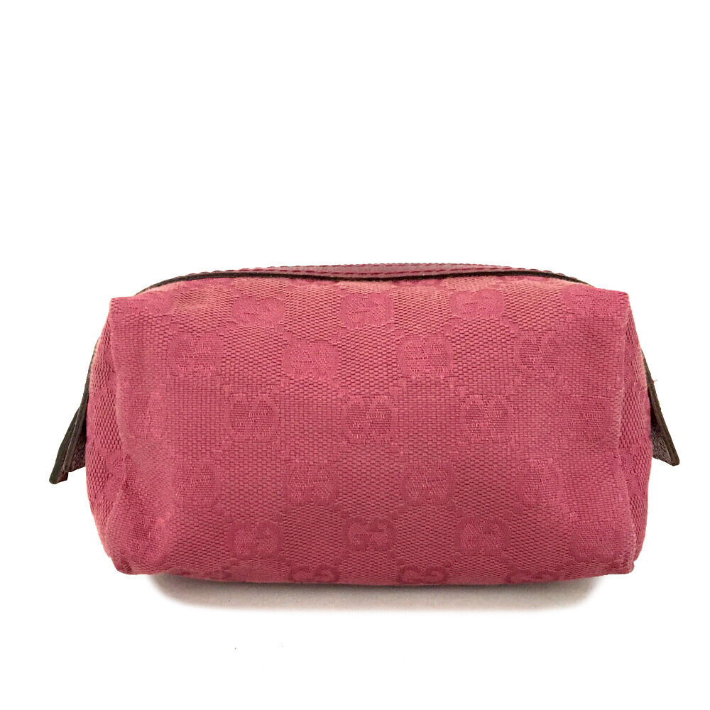 Gucci Pink Logo Supreme Cosmetic Pouch