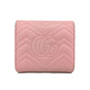 GUCCI Calfskin Matelasse GG Marmont Card Case Wallet Perfect Pink