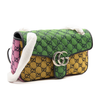 Gucci Monogram Multicolor Matelasse Diagonal Small GG Marmont Shoulder Bag Multicolor