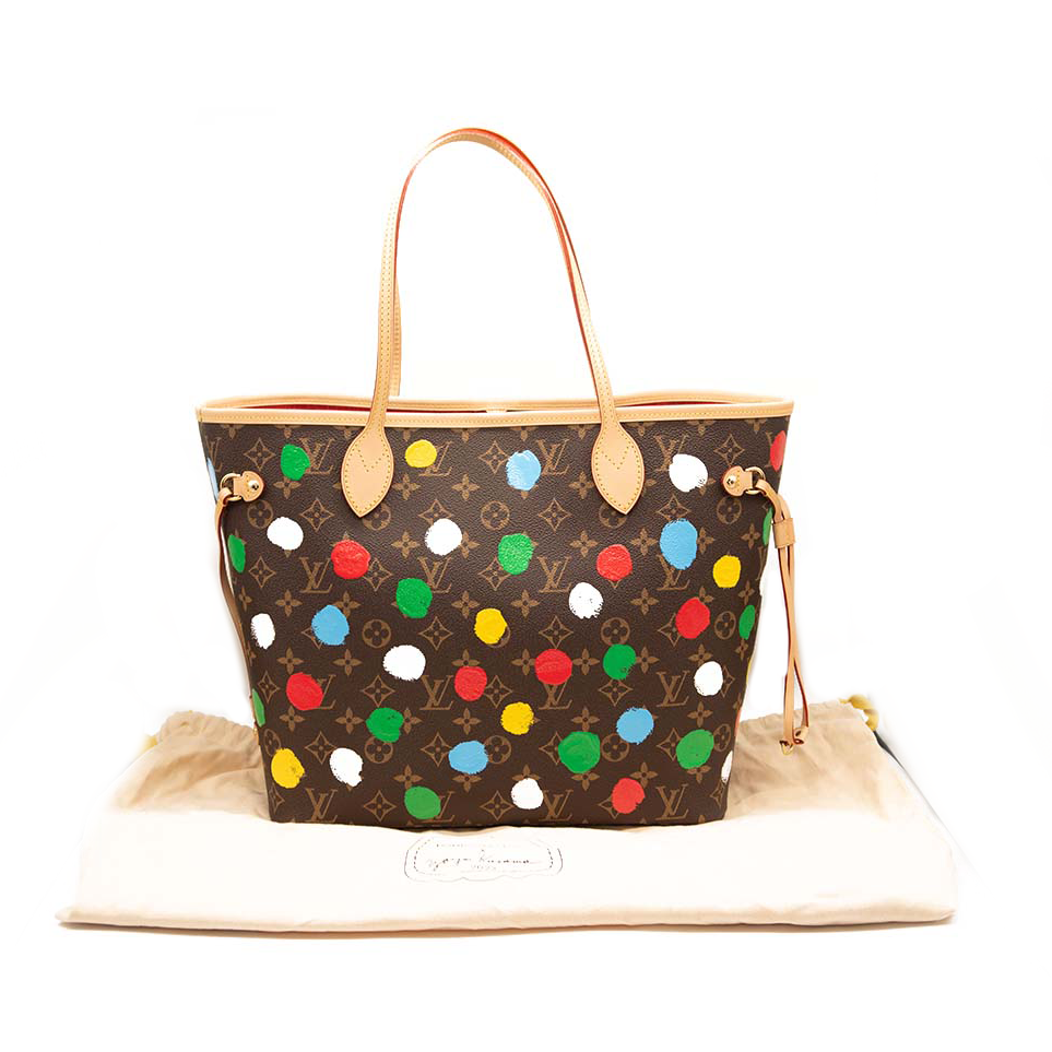 NEW LOUIS VUITTON LV X YK Monogram Painted Dots Neverfull MM