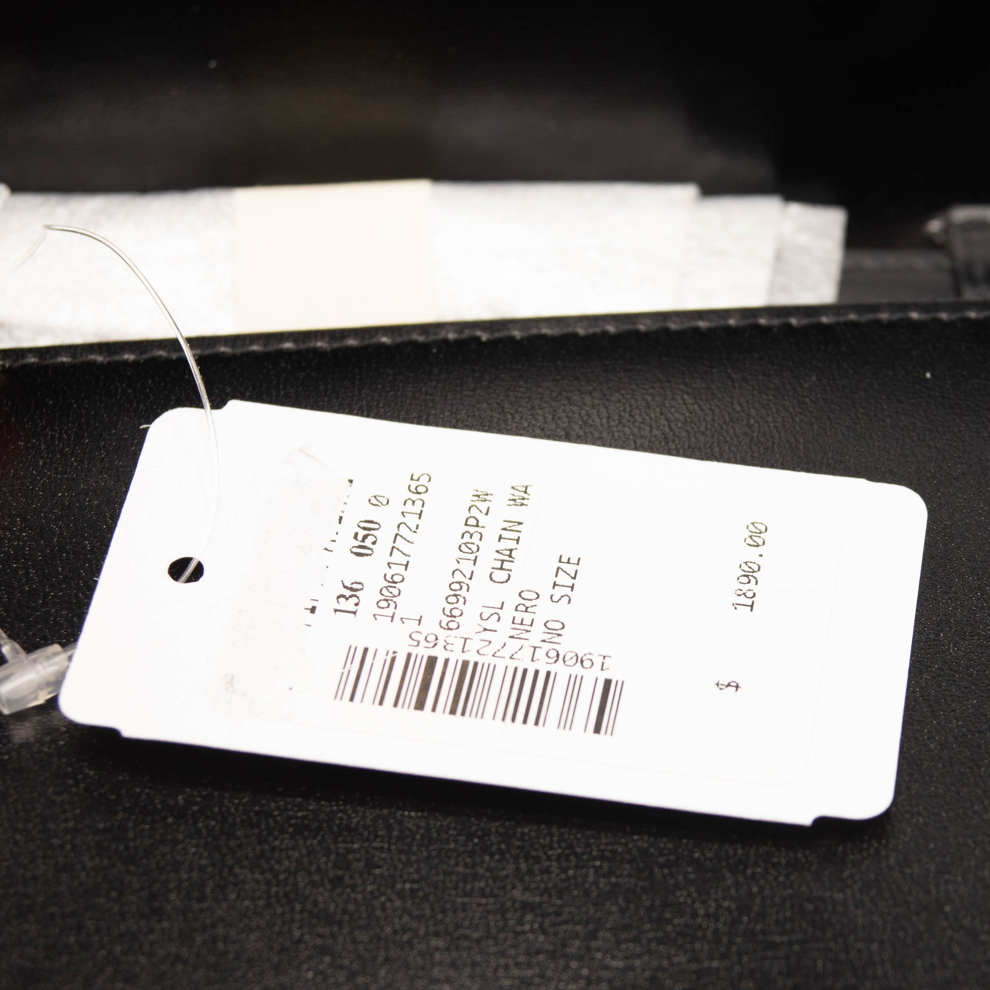 Saint Laurent Le Monogram YSL Glossy Wallet on Crossbody Chain Black Gold