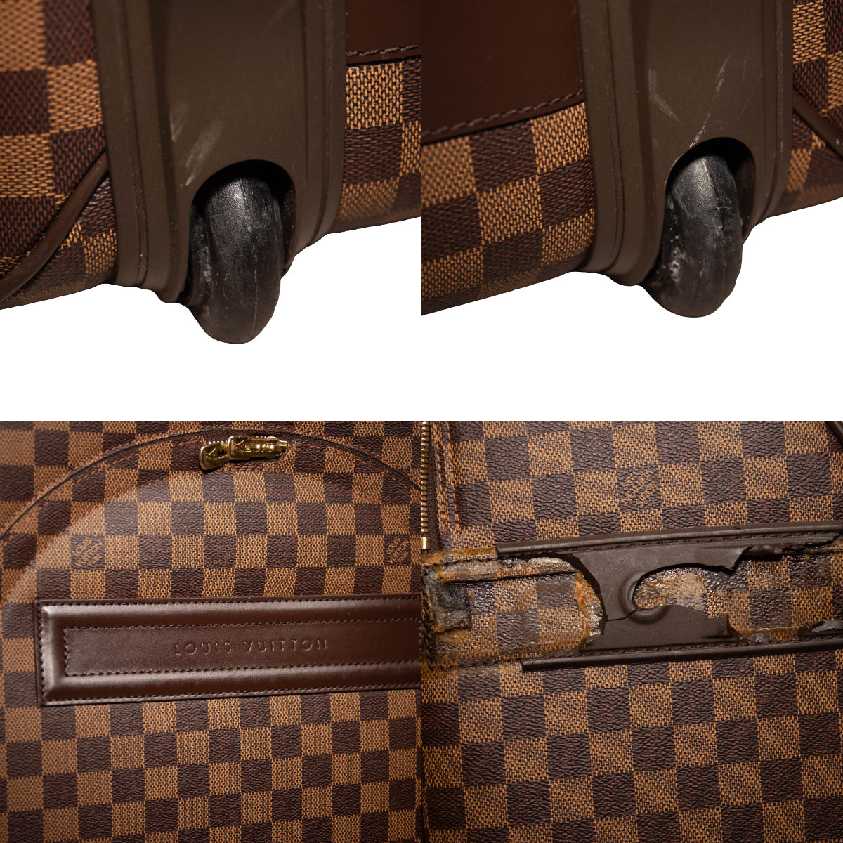 Louis Vuitton Damier Ebene Pegase 55 Rolling Luggage Carry On Suitcase