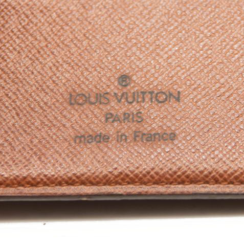 Passport cover cloth card wallet Louis Vuitton Brown in Cloth