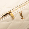 Saint Laurent Small Sade Tube Bag in Quilted Lambskin White