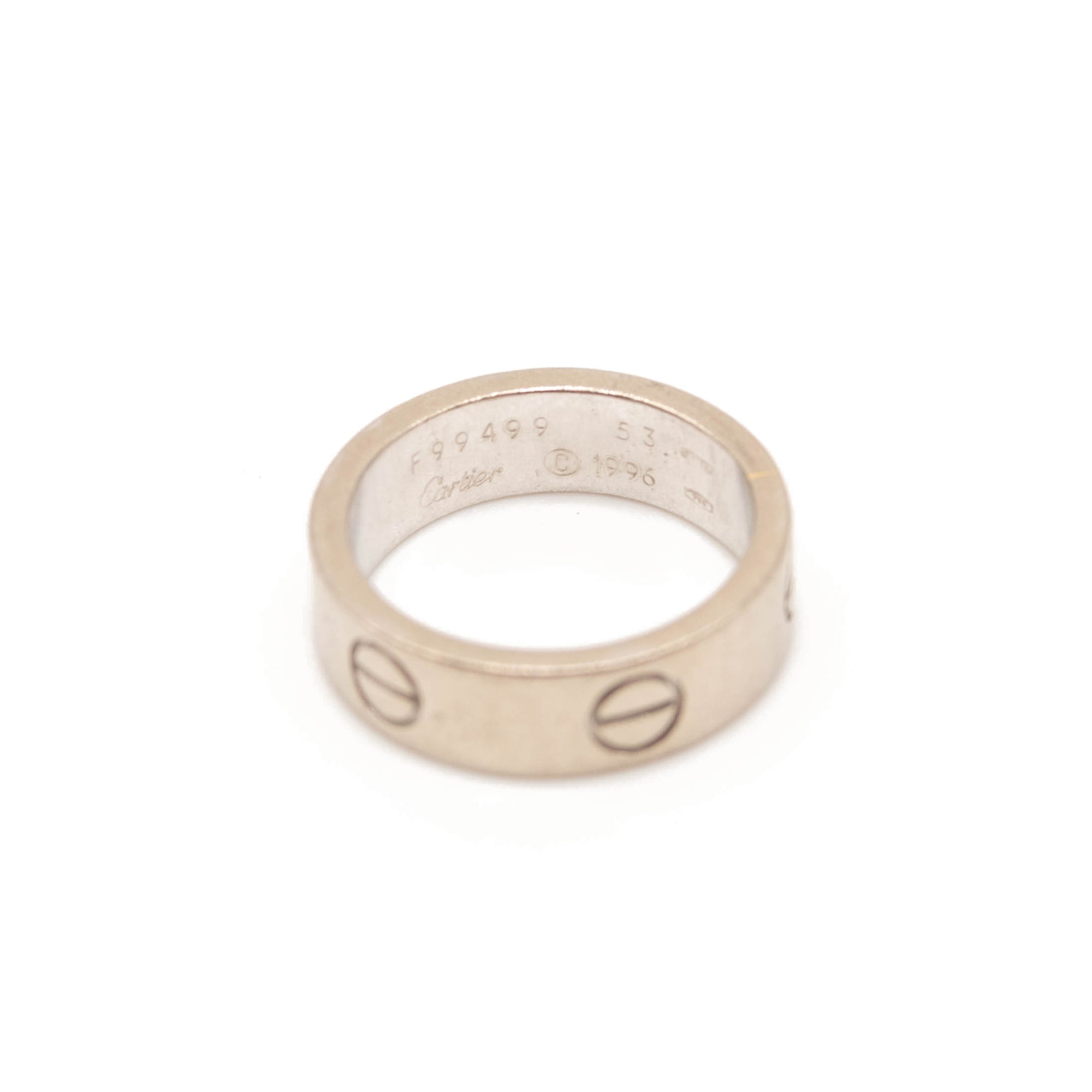 CARTIER 18K White Gold 5.5mm LOVE Ring US 5