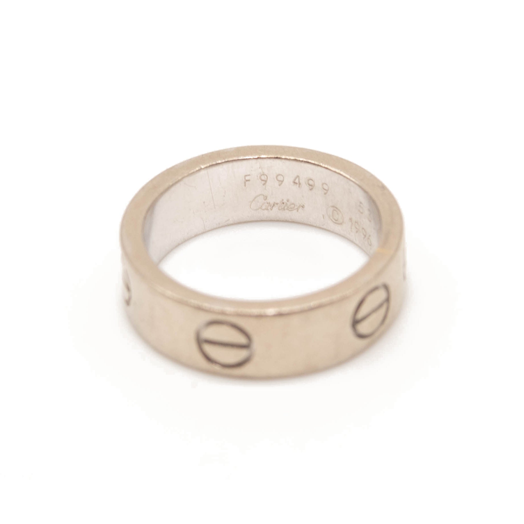 CARTIER 18K White Gold 5.5mm LOVE Ring US 5