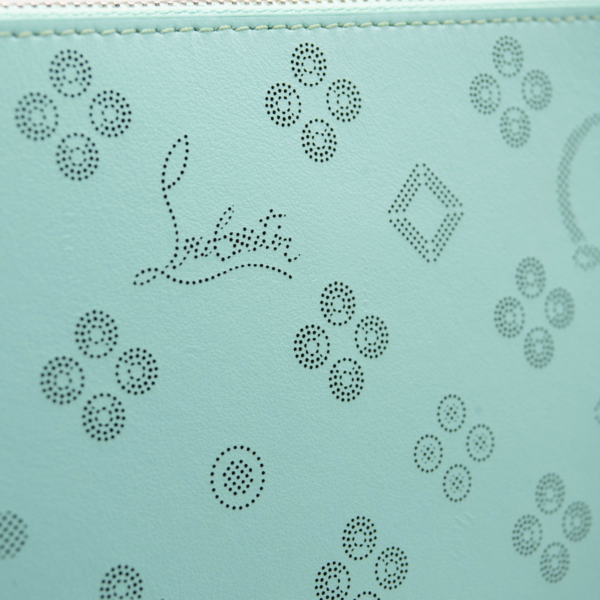 Christian Louboutin Loubila Loubinthesky Laser Perforated Leather Pouch Bermuda