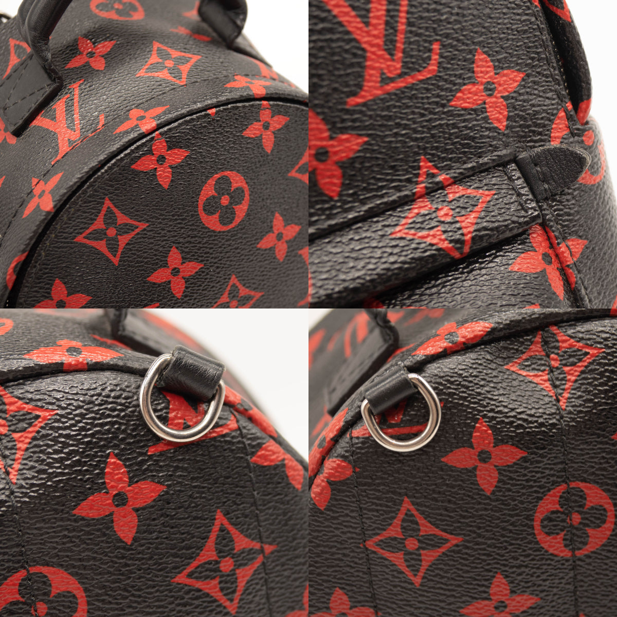 louis vuitton backpack red and black